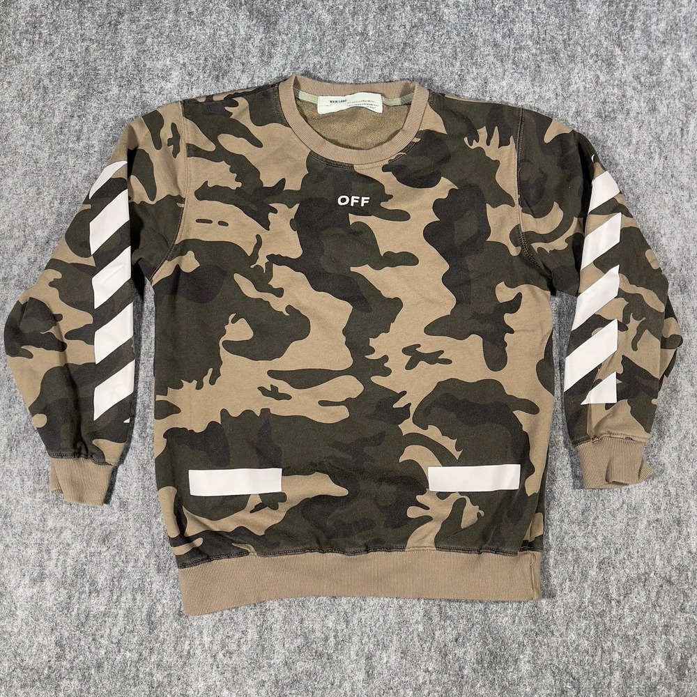 Off-White Long Sleeve Zip Mock Neck Tee Size Youth Large Hip-hop